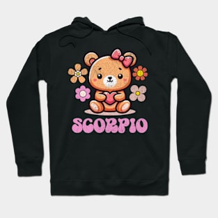 Vintage Scorpio Teddy Bear Zodiac Sign Astrology Cute Hoodie